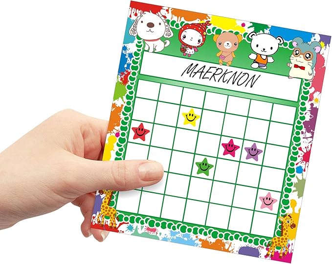 REGELETO 80 Pack Classroom Incentive Chart for 2 Designs with 2400 Pieces Colorful Star Stickers for Students Classroom Teaching or Family Using