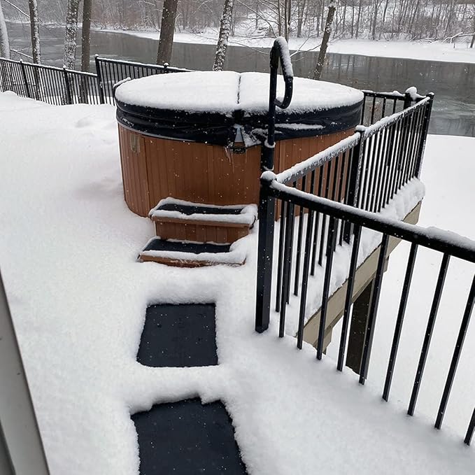 HeatTrak Heated Snow Melting Mat with Power Unit - Heated Outdoor Mats for Walkways - Electric Snow Melting Mats for Decks and Sidewalks - No-Slip Snow and Ice Melt Heated Sidewalk Mat (20” x 30")
