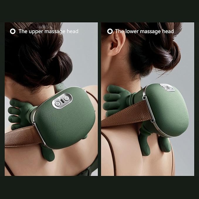 Neck Massager with Heat, Portable Shiatsu Neck and Back Massager with 4D Knead, Rechargeable Cordless Tissue Massage for Shoulder and Cervical Muscle Relax