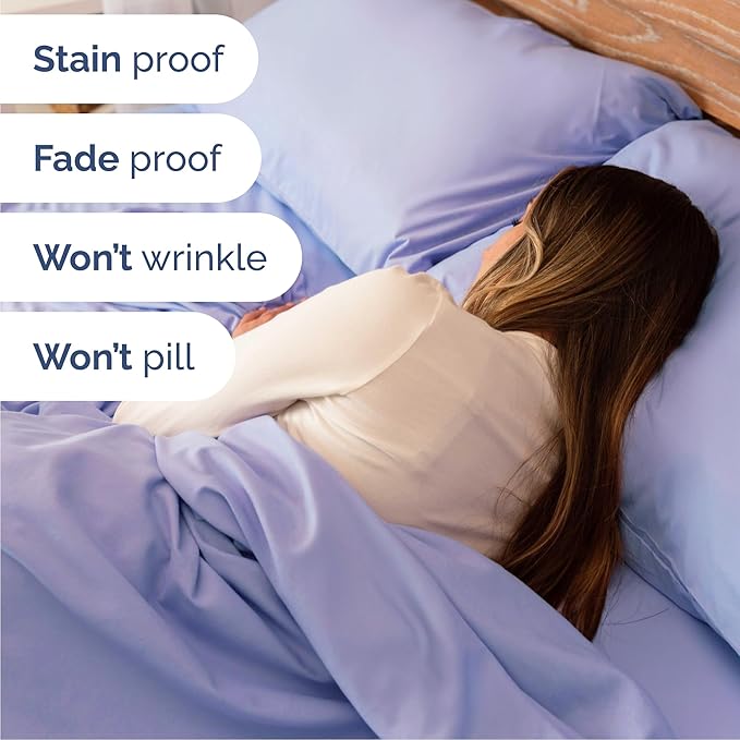 Queen 6 Piece Sheet Set - Cooling & Breathable Bed Sheets - Hotel Luxury Bed Sheets for Women, Men, Kids & Teens - Bedding with Deep Pockets & Easy Fit - Soft and Wrinkle Free - Queen Lavender Sheets