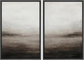 MUDECOR Framed Canvas Print Wall Art Neutral Abstract Modern Minimalist Landscape in Beige and Gray Illustrations Modern Art Decorative Bohemian for Living Room, Bedroom, Office - 24"x36"x2 Black