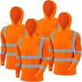 Amylove 4 Pcs Reflective Safety T Shirt High Visibility Work Shirts Sun Protection Construction