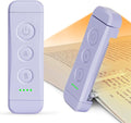 Glocusent USB Rechargeable Book Light, Portable Clip-on LED Reading Light, Reading Lights for Books in Bed with 3 Amber Colors & 5 Brightness Dimmable, Compact & Long Lasting, Perfect for Book Lovers