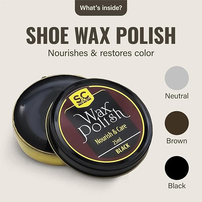 Stone and Clark Original Shoe Polish & Care Kit - Leather Shoe Shine Kit for Men & Women