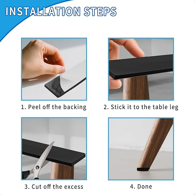 Premium Furniture Pads,Thick Non-Slip Pad Foot Cover Self-Furniture Gripper - Stops Slide - Adhesive Pads – Protectors (4PCS)