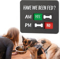 Dog Feeding Reminder - Dog Feeding Chart with Have We Been Fed AM/PM Tracker, Magnets Fed Sign with Pet Tracker for Fridge, Prevent Overfeeding