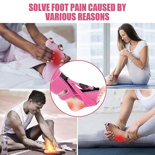 Plantar Fasciitis Night Splint-Upgrade 3 Adjustable Planter Facetious Relief Brace,Plantar Fasciitis Relief Women Men Straps,Support Relief Foot Drop Achilles Tendonitis Day Night(Pink-2PC)