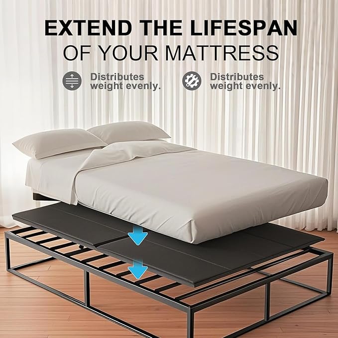 Imperius Folding Spring Box, 10MM, Bed Support Flat Noodles, King Size 76x80'' ﻿ ﻿Light and Thin, Breathable, Noise Minimizing,Moisture Resistant Bunkieboards