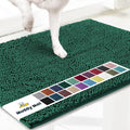 Muddy Mat® | Super Absorbent Door Mat Indoor, Microfiber Quick Dry Chenille Entryway Rug, Non-Slip Front Door Mat, Indoor Mats for Entryway, Machine Washable Pet Rug, Dark Green 24" x 120"