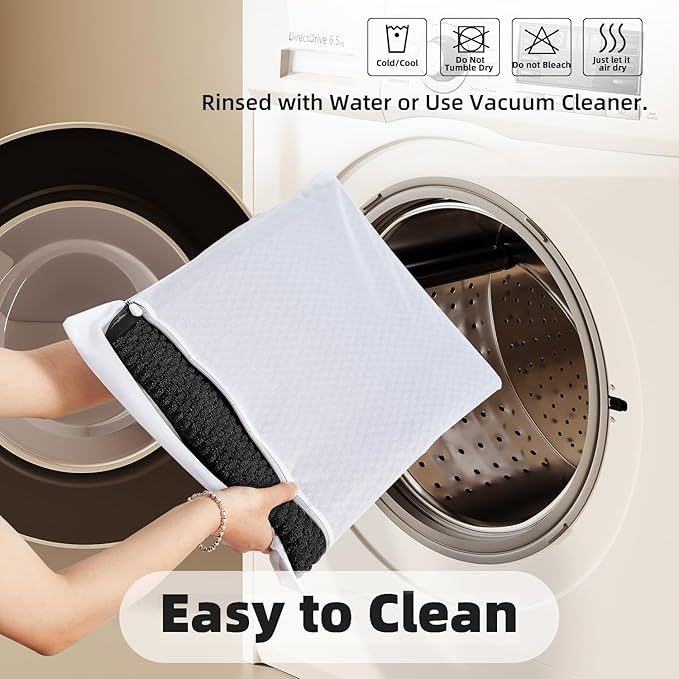 Black Bathroom Rugs Non Slip Washable, Super Absorbent Thin Bath Mat Quick Dry Low Pile Bathroom Rug, Black 24''x36''