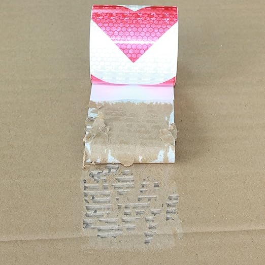 Red and White Reflective Tape Outdoor Waterproof 3 inch X 10 feet, High Visibility Hazard Conspicuity Safety Marking Tape