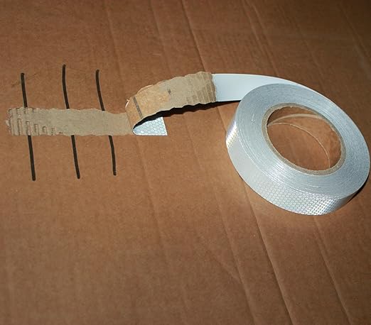 Industrial Reflective Tape Silver Outdoor Waterproof 1 inch, High Visibility Hazard Conspicuity Safety Marking Tape (66 feet)