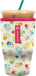 Sok It JavaSok Iced Coffee & Cold Soda Insulated Neoprene Cup Sleeve (Hand-Painted Treasures, Large: 30-32oz)