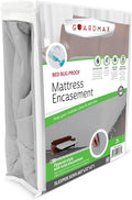Guardmax Jersey Knitted Sleeper Sofa Zippered Mattress Encasement - Waterproof & Bed Bug Proof Mattress Protector - Comfortable, Soft, and Noiseless Zippered Bedding - Dust Mite Proof (60 x 72 x 5)