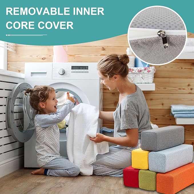 Couch Arm Rest Pillow, High Density Foam Armrest Cushion Removable Pillowcase Washable Elbow Support, Thicken High Density Foam Pad for Recliner Sofa, Bed, Armchair(Green,35.4X5.9X5.9in)