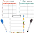 Magnetic Whiteboard for Fridge 3-Pack - 8.27"x5.8" Reusable Dry Erase Freezer Inventory to-Do List & Shopping List for Refrigerator - 2 Extra Fine Point Markers Included
