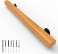 3FT Wood Stair Handrails Wall Mount, Hand Railings for Stairs Indoor Outdoor, Non-Slip Staircase Handrail for Corridor, Lofts, Patio, Kindergarten Guardrail (Size: 3ft)