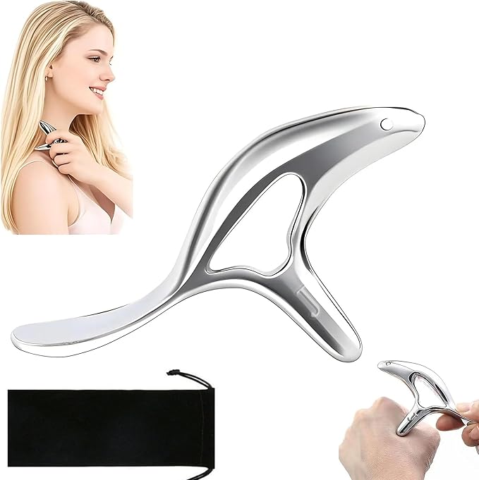 Trigger Point Massage Tool for Deep Tissue Pain Relief, Gua Sha & Muscle Scraper Tool for Full Body, Thumb Saver Acupressure Tool Relieve Plantar Fasciitis,Neck Massager
