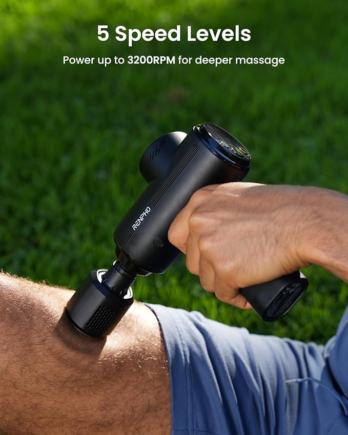 RENPHO Active Thermacool 2 Massage Gun with Heat and Cold, New Year's Gifts, [2026 Upgraded] Percussion Deep Tissue Handheld Neck Massager, FSA Approved, Muscle Masajeador for Men Women Athletes HSA