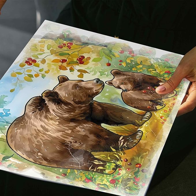 QUOKKA Dementia Activities for Seniors - Water Painting Alzheimers Products for Elderly - Reusable Activity Kits for Dementia Patients - Forest Moments Relaxing Set