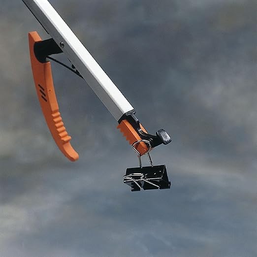 Sammons Preston Easireach II Reacher, 32" Ergonomic Reaching Aid with Magnet, Lightweight 8 oz. Magnetic Grabber Tool & Reaching Claw, Aluminum Trash Pickup, Lightbulb Remover, & Garden Nabber, 2 Pack