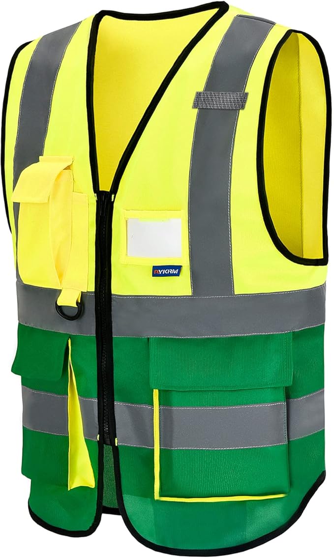 A-SAFETY Yellow Green Safety Vests Yellow&Green Color Mixed, XXXL