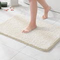 MIULEE Extra Thick Non Slip Bathroom Rug Shaggy Soft Bath Mat Plush Microfiber Absorbent Water for Shower Tub Machine Washable (Ivory, 24x40 Inches)