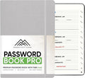 PRODUCTIVITY STORE Best Password Book With Alphabetical Tabs | Small Password Book, Organizer & Notebook | Password Keeper To Keep Website Logins & Passwords Safe | Black | Small 4x5.5
