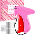 Stitch Gun for Clothes - Handheld Stitch Tag Gun Quick Clothing Fixer - Mini Sewing Kit Micro Tagging Gun - Includes 6 Needle, 1000 Black Fasteners & 1000 White Fasteners (Pink-Red)
