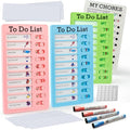 Chore Chart Board for Kids with Adhesive Pads,Kids ADHD to Do List.Helping ADHD Plan Household and Work tasks.4 Planner Boards, 4 Marker
