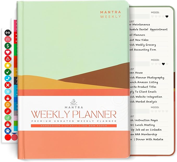 2026 Planner, Daily Journal & Gratitude Journal All-In-One with To Do List, Self Care Prompts & Habit Tracker - 7 x 10 - Morning