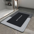 Bath Mat, Quick-Drying Non-Slip Thin Bathroom mat Super Absorbent Bath mats Rug-Bath Mats for Bathroom Floor Bathtub Vanity-Bathmat Bath Rug Easy Care Black 27.5" x15.7"