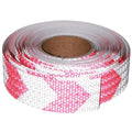 Red and White Reflective Tape 2 inch X 166 feet, Outdoor Waterproof Hazard Conspicuity Warning Industrial Marking Tape