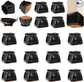 CHUNZEXI 36 Pack Square Chair Leg Floor Protectors for Hardwood Floors, Silicone Felt Covers Pads Caps, Protect Wood Furniture Feet Floors Noise Reduce and Scratch (Square X-Lager & Black)