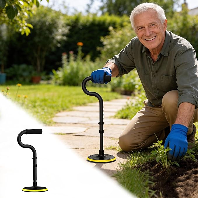 Standing Aid for Seniors Stand Assist Aid Devices & Supports for Elderly Help Get Up from Floor Standing Mobility Aid Tool Rising Indoors Garden Housework Bedroom Bathroom Bedside Matte Black