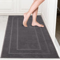 PURRUGS Machine Washable Kitchen Rug 32" x 47", Non-Slip/Skid Kitchen Runner Rugs & Floor Mats, Super Absorbent Soft Standing Mats for Kitchen, Sink & Laundry, Grey