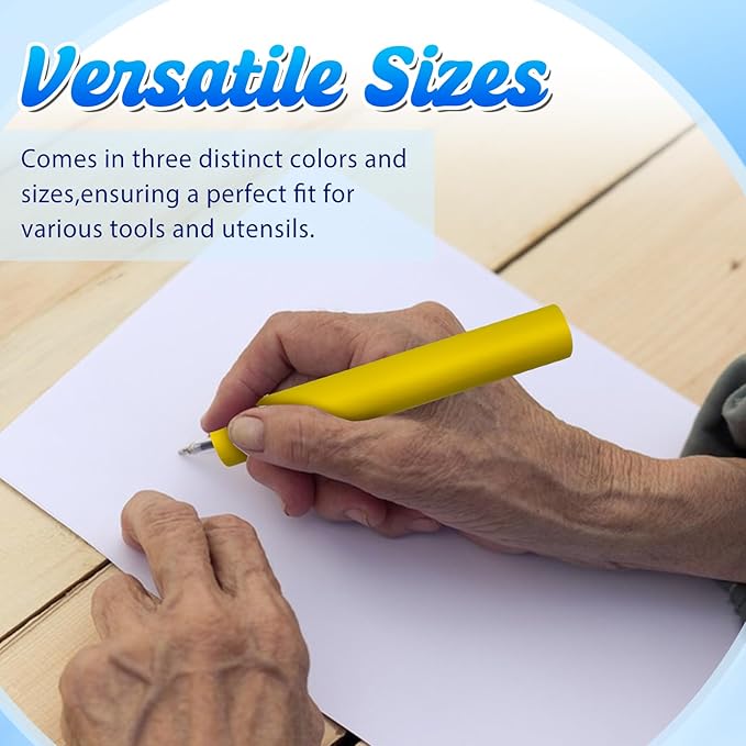 Foam Grip Tubing for Utensils Tools Pens - 3 Sizes, Comfort Grip for Elderly, Disabled, Arthritis, Multicolor, 6 Pack