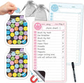 JJPRO Magnetic Reward Chart for Kids with Smiley Faces Reward Jars- 10" x5.5“ Reward Chore Chart for Toddlers,Daily Checklist for Kids,Behavior Chart List Board-Blue&Pink