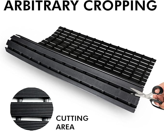 Extra Large Shower Mat Non Slip (35.4"*23.6"),Heavy Bathtub Mat for Elderly with Drain Holes,No Suction Cups Large Shower Floor Mats for Inside Shower,Black