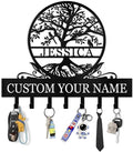 Personalized Key Holder Wall Mount | Custom Name Tree of Life Metal Key Hook | Key Hooks for Wall | Key Holder Wall Hanging | Home Metal Decor for Living Room, Front Door, Entryway