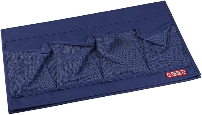 6 Pockets Bedside Storage Organizer, Table cabinet Storage Organizer Bedside Organizer Caddy for Remotes Phone Glasses (6 Pockets-Blue)