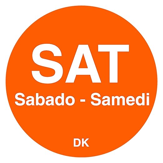 DayMark Safety Systems-IT1143926 Day of the Week 3/4" Circle Permanent Label, SAT (Roll of 1,000)