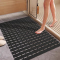 Extra Large Shower Mat Non Slip (35.4"*23.6"),Heavy Bathtub Mat for Elderly with Drain Holes,No Suction Cups Large Shower Floor Mats for Inside Shower,Black