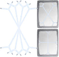 Bed Sheet Fasteners Straps - 2 Way Adjustable Crisscross Sheet Corner Holder Straps Clips Gripper Elastic Sheet Band Suspenders Fasteners(2 Set/4Pcs, White)