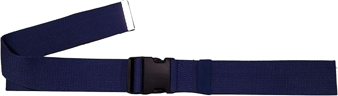 Gait Belt with Plastic Buckle by LiftAid - Transfer and Walking Aid with Belt Loop Holder for Assisting Therapist, Nurse, Home Care - 60"L x 2"W (Navy Blue)