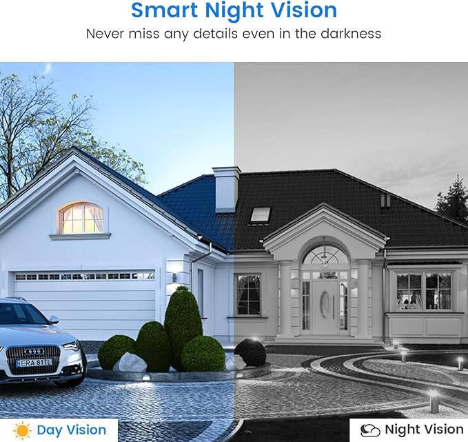 1080P Video Doorbell Camera Wireless with Doorbell Receiver, Cloud Storage, Live View, 2-Way Talk, Night Vision, 2.4Ghz WiFi Only, Indoor Surveillance, Real-Time Alert (Black)