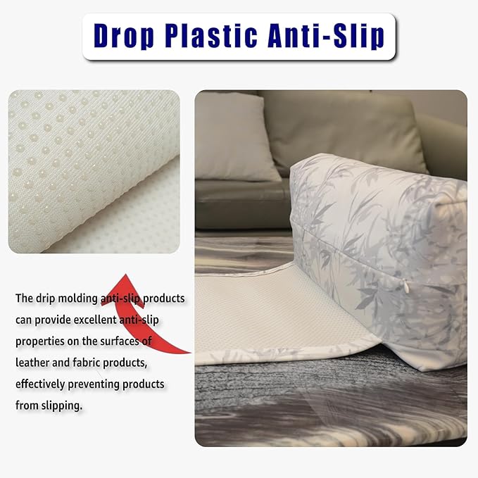 Non-Slip Head Pillow for Recliners - Neck Support Cushion with Velvet Cover for Pain Relief at Home, Office and Travel (Leaves)