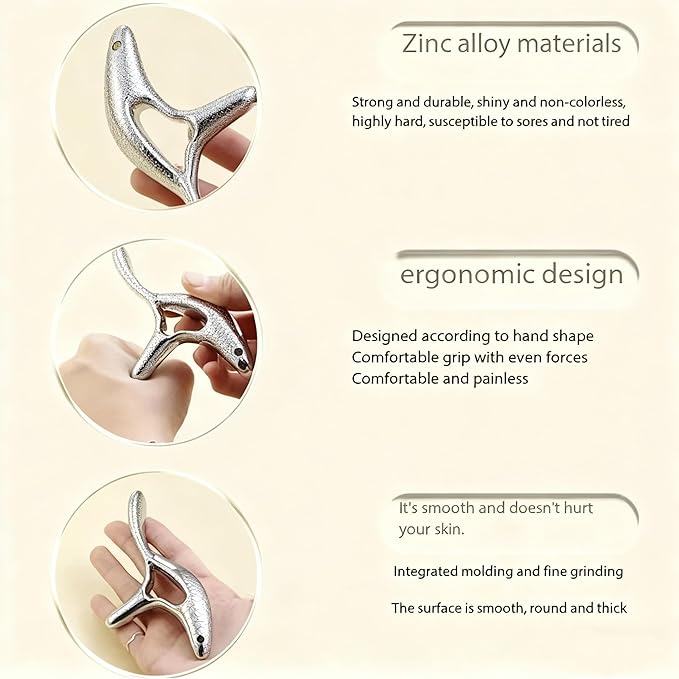 Trigger Point Massage Tool for Deep Tissue Pain Relief, Gua Sha & Muscle Scraper Tool for Full Body, Thumb Saver Acupressure Tool Relieve Plantar Fasciitis,Neck Massager