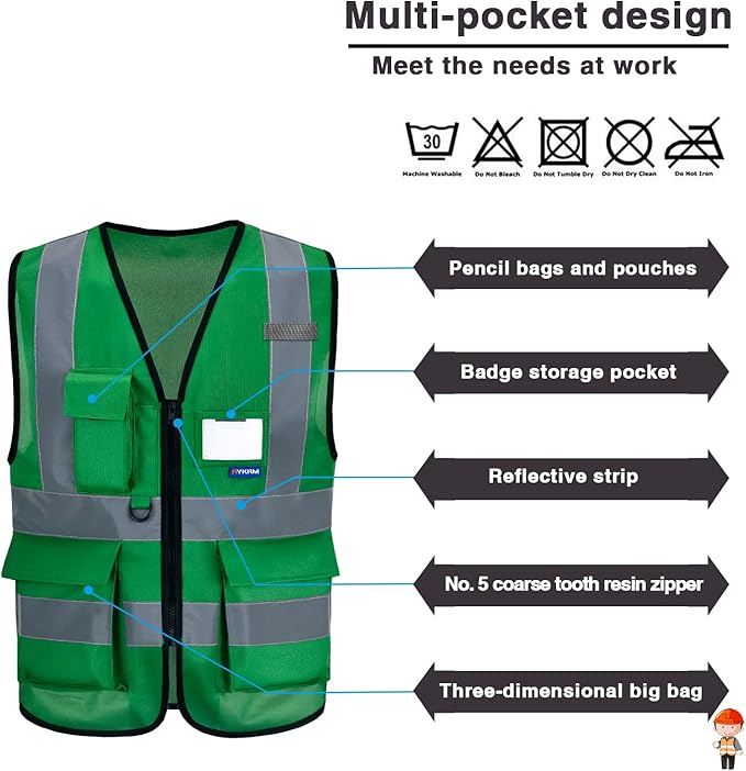 green safety vest for men