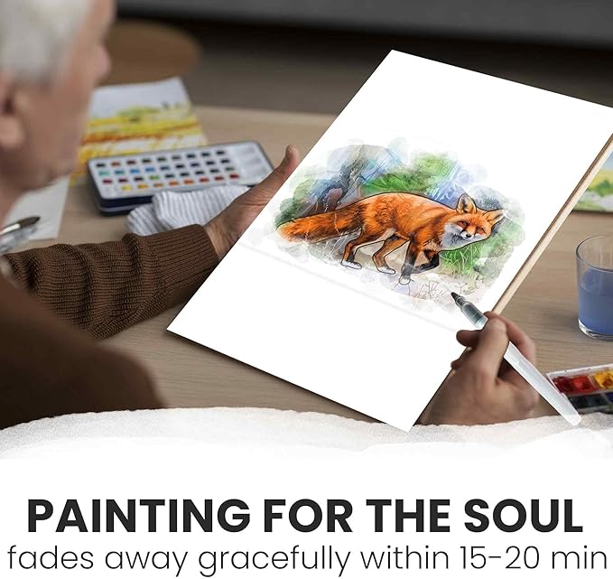 QUOKKA Dementia Activities for Seniors - Water Painting Alzheimers Products for Elderly - Reusable Activity Kits for Dementia Patients - Forest Moments Relaxing Set